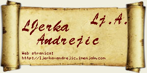 LJerka Andrejić vizit kartica